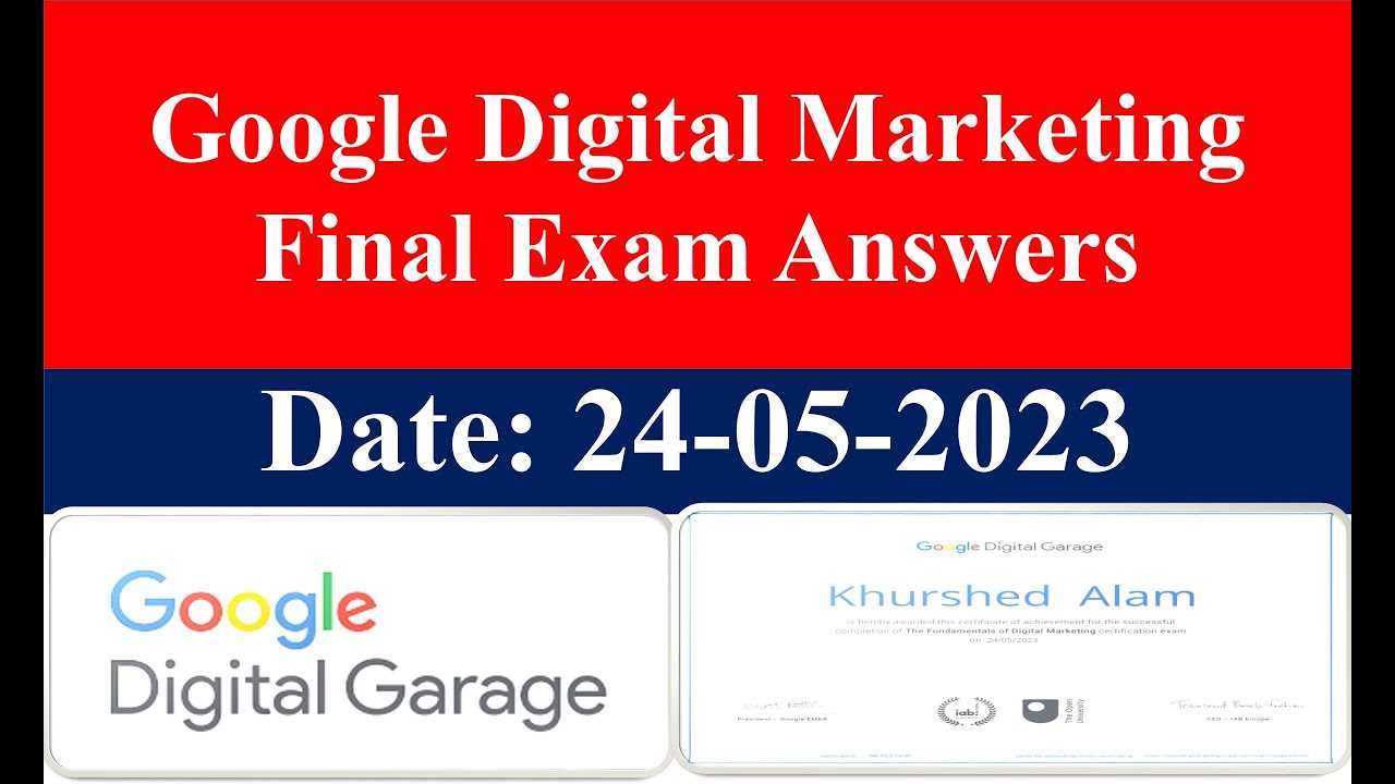 fundamentals of digital marketing google answers final exam