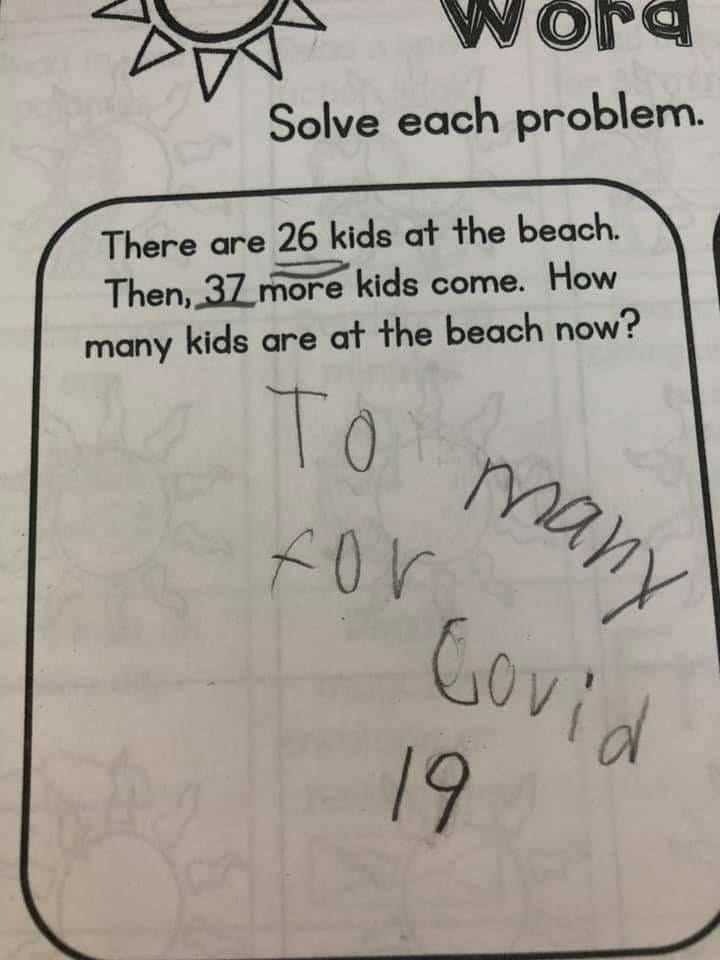 funny math exam answers