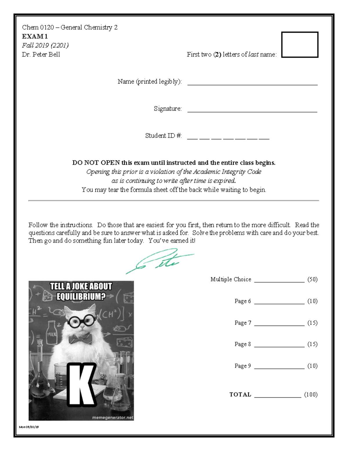 general chemistry 2 final exam questions and answers