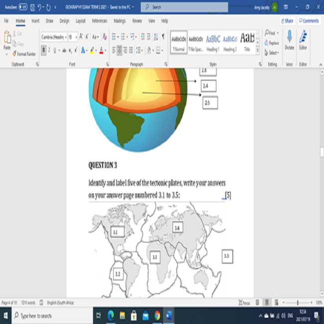 geography final exam answers