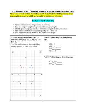 geometry semester 2 practice exam answers