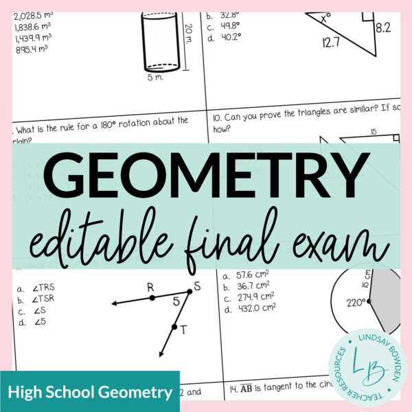 geometry semester exam study guide answers