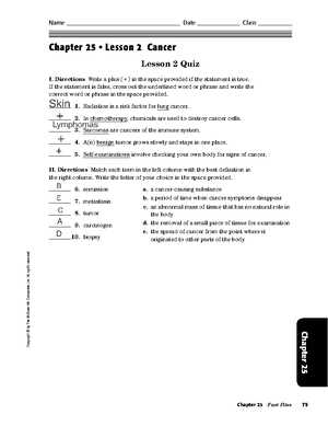 glencoe health chapter 24 assessment answers