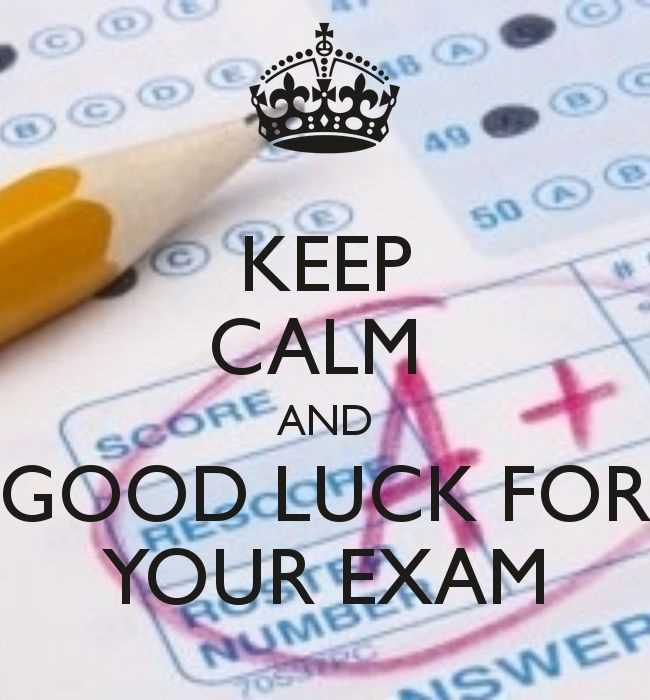 good luck for exam