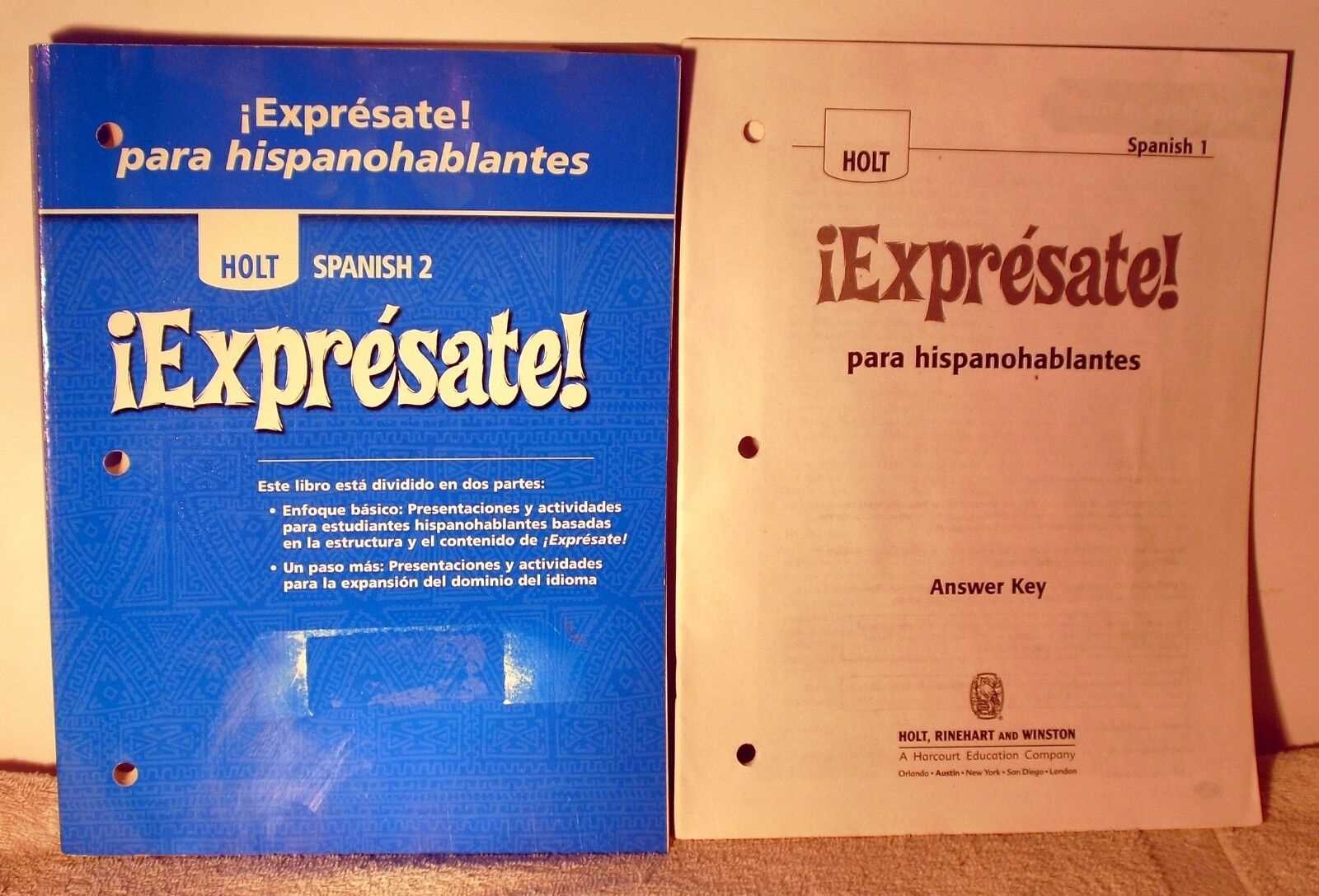 holt spanish workbook answers