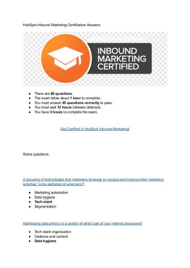 hubspot email marketing exam answers