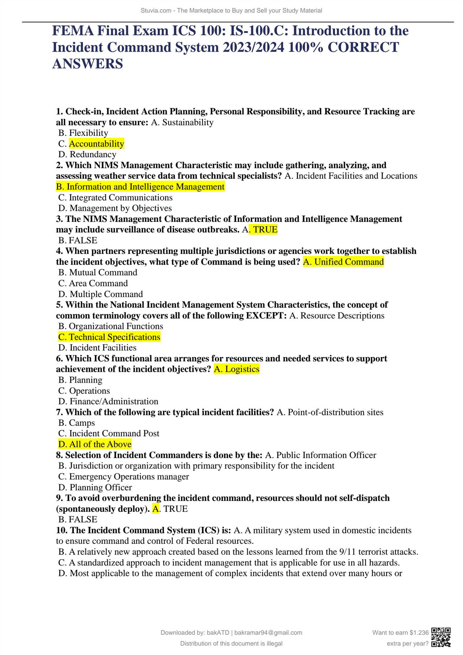 ics 100 c exam answers