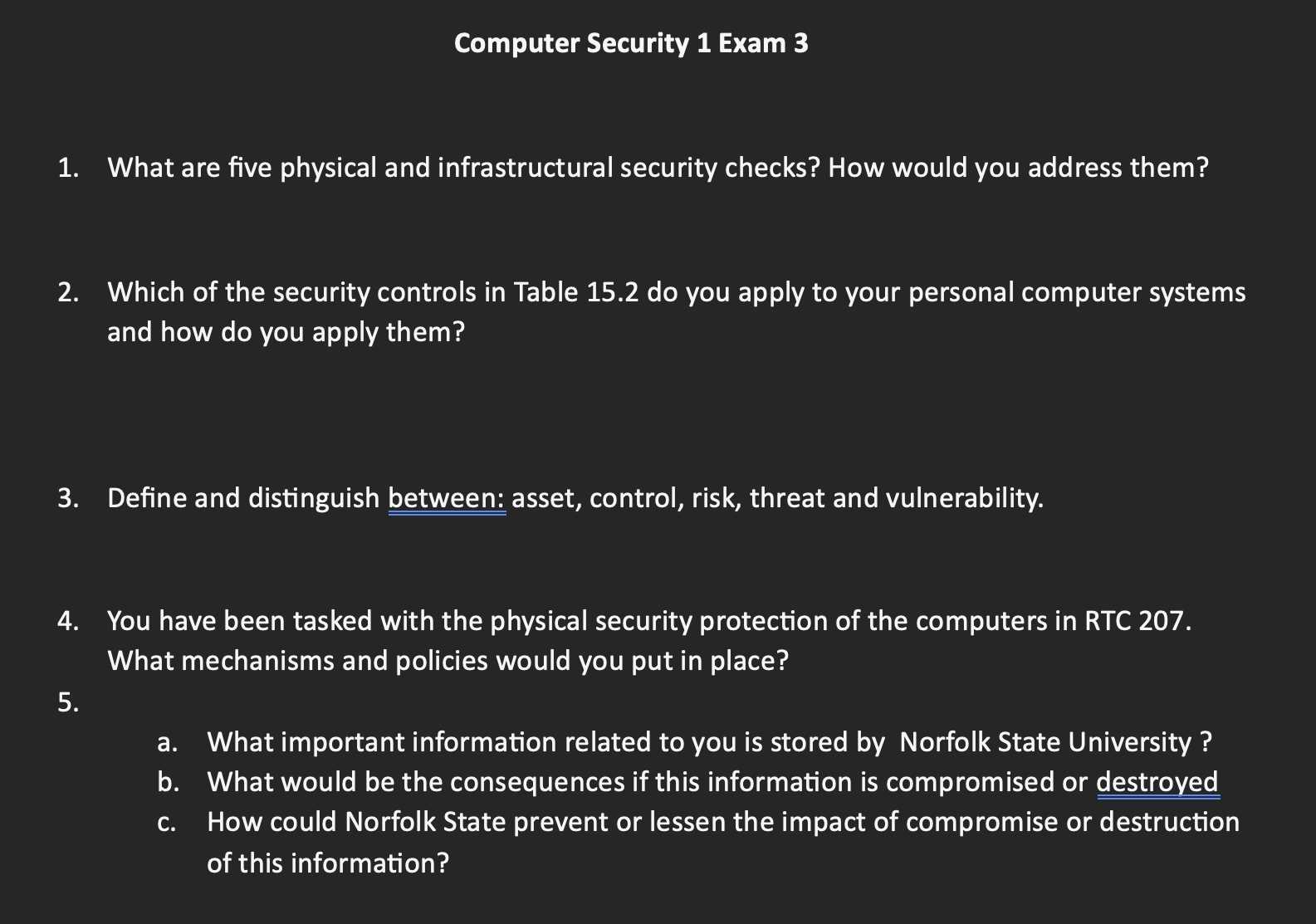 information assurance exam answers