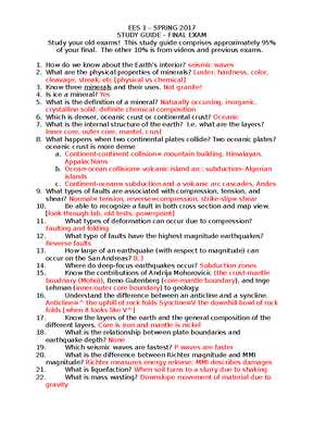 integrated science final exam study guide answers