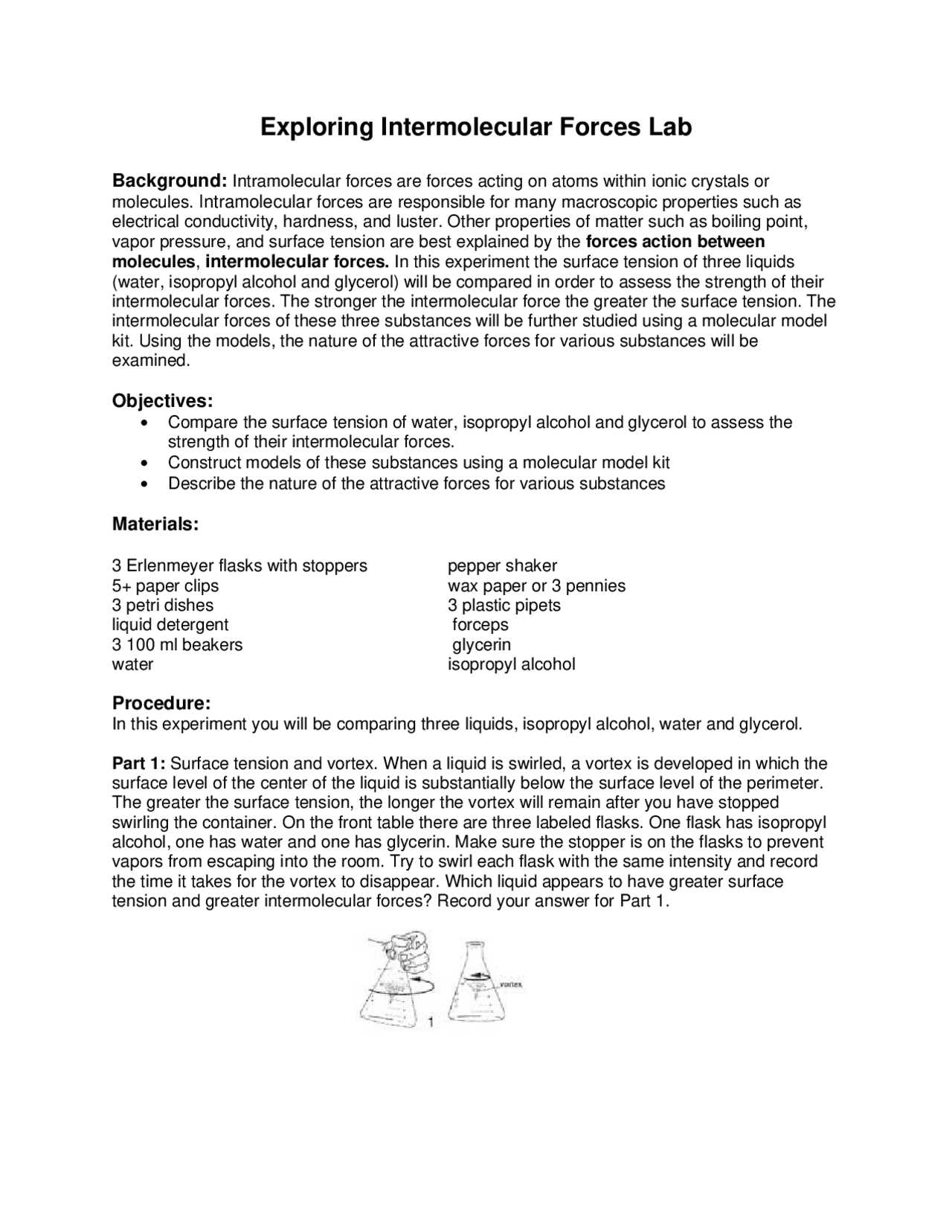 intermolecular forces lab answer key