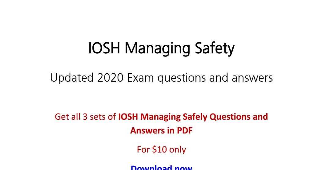 iosh free test exam papers with answers