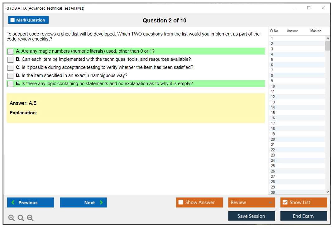 istqb advanced test analyst exam questions and answers