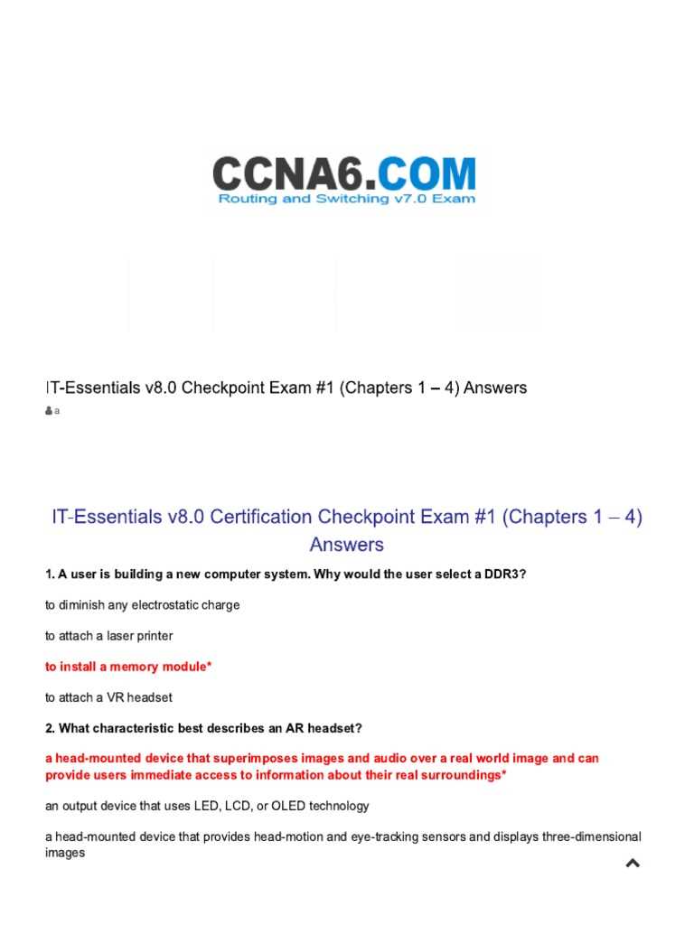 it essentials checkpoint exam 7 8 answers