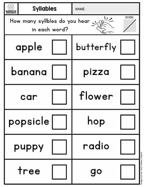 kindergarten entrance exam worksheet