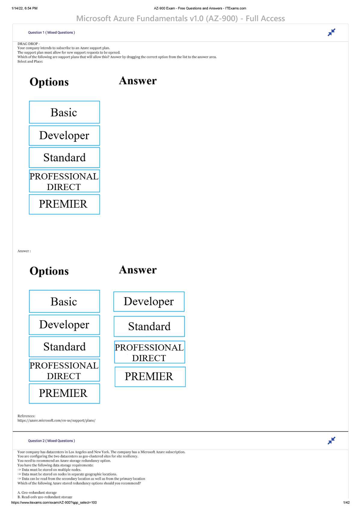 latest microsoft azure fundamentals az 900 exam questions and answers