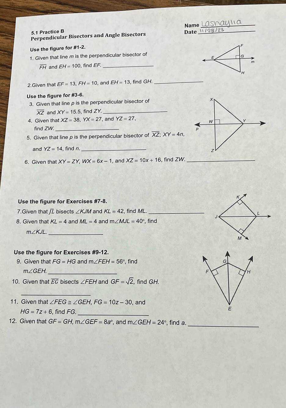 lesson 5.1 practice b geometry answers