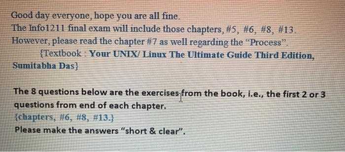 linux chapter 6 exam answers