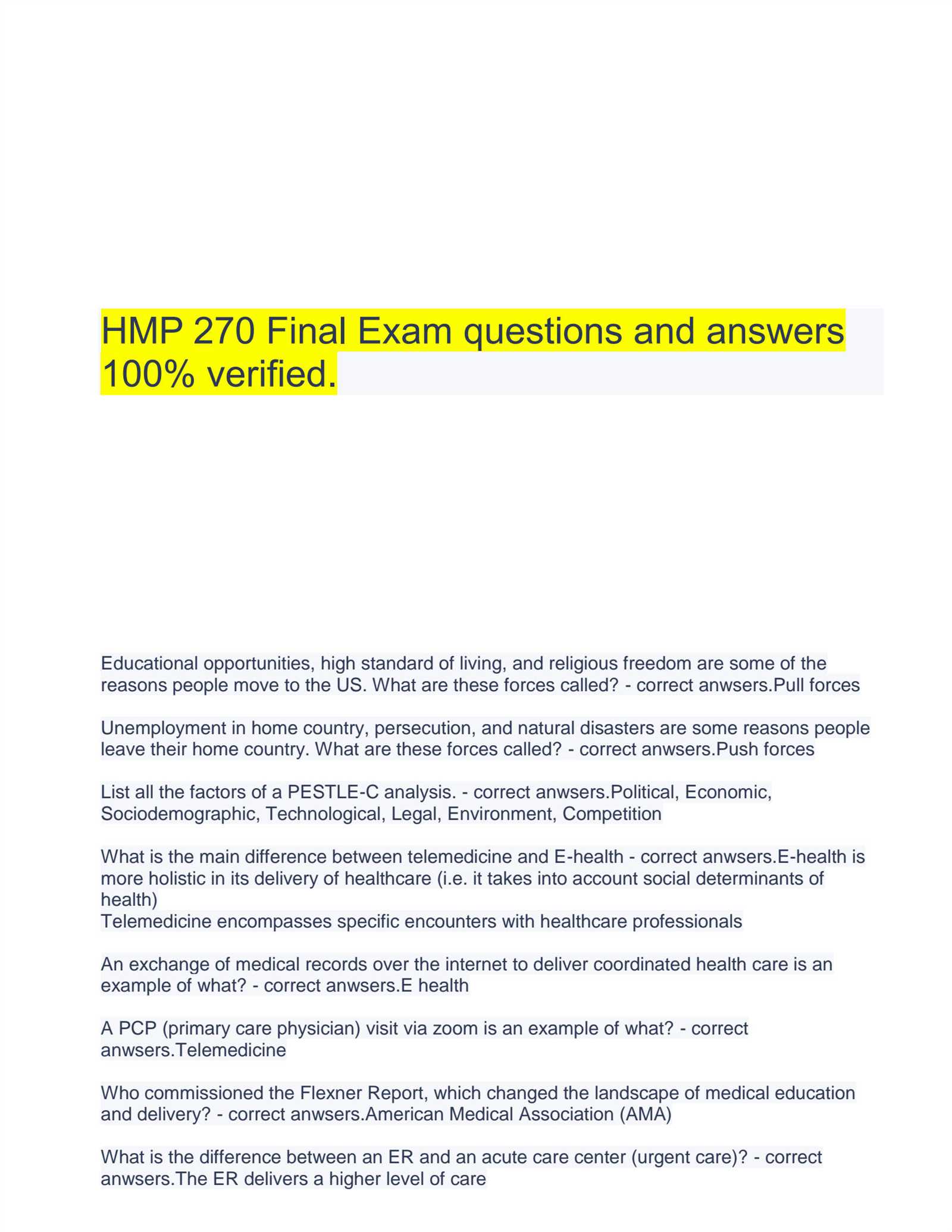 living environment final exam answers