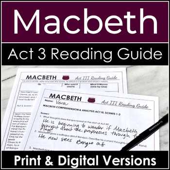 macbeth act 3 scene 1 study guide answers