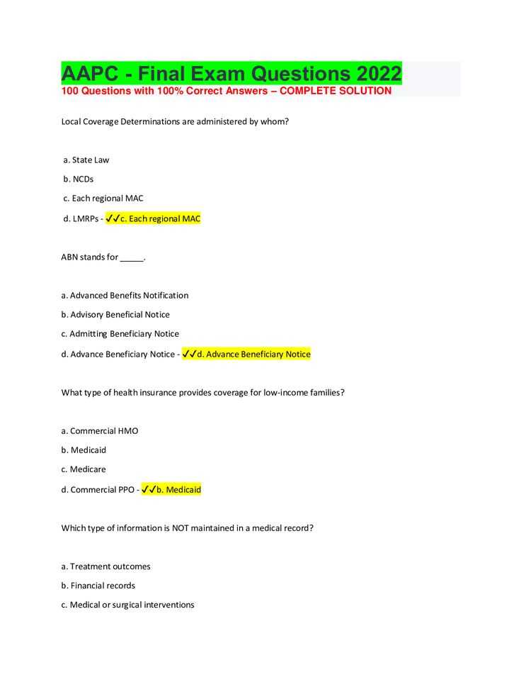 medical coding final exam answers