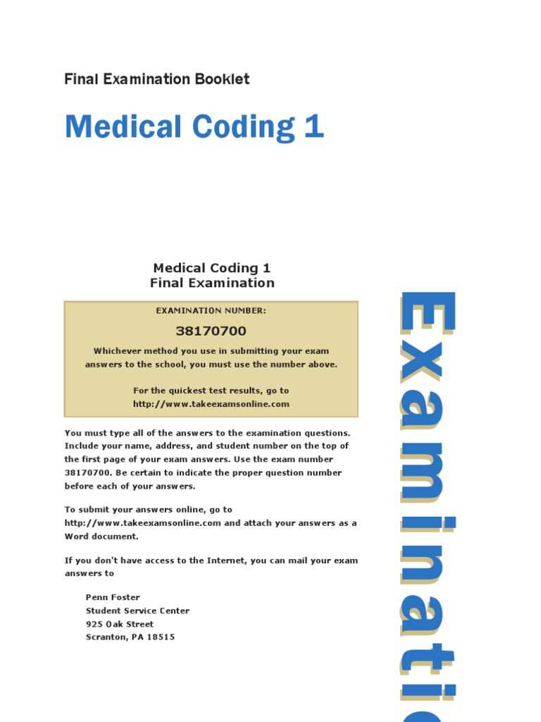 medical coding final exam answers