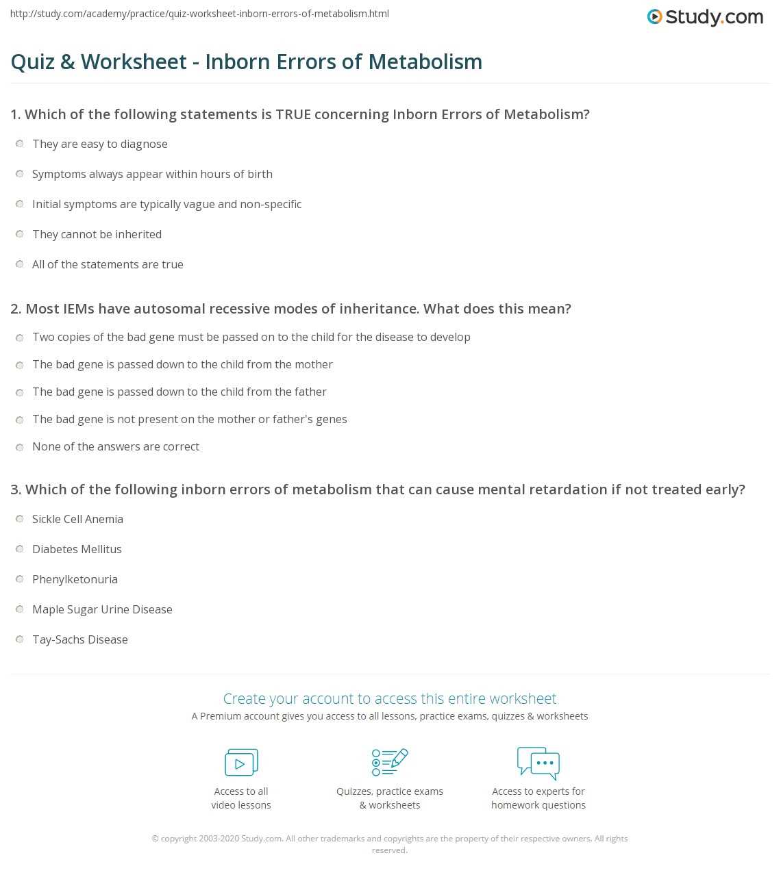 metabolism exam questions and answers