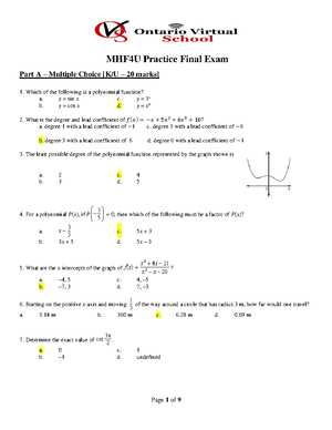 mhf4u final exam with answers