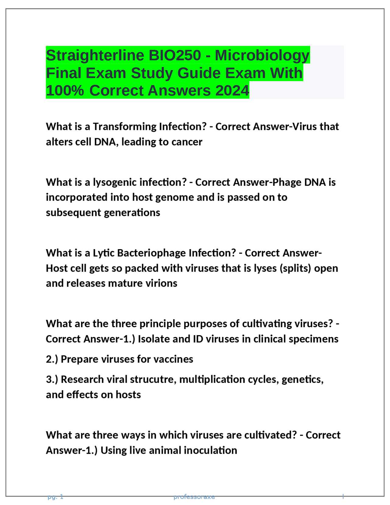 microbiology exam 3 answers