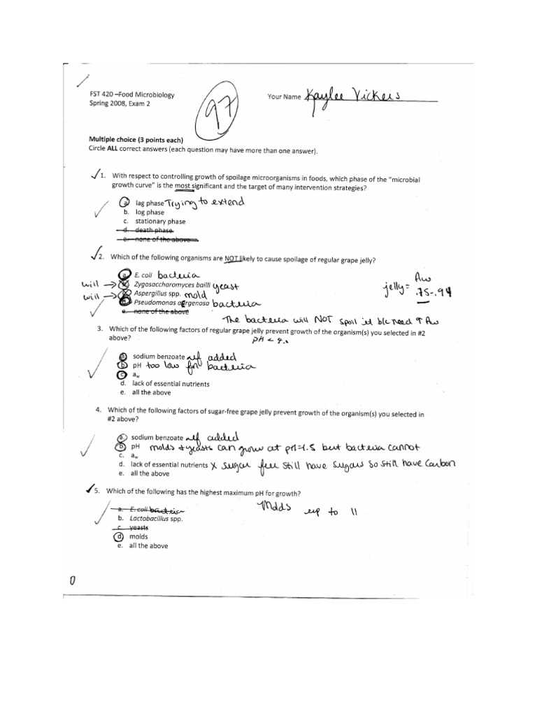 microbiology exam answers