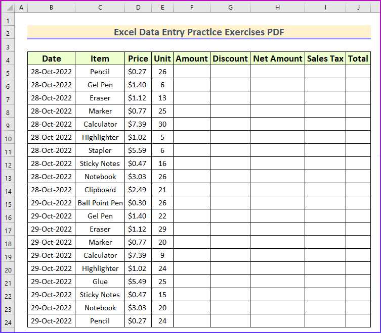 microsoft excel 2010 exam questions and answers