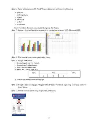 ms word exam questions and answers