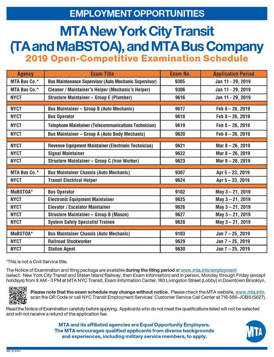 mta employment exams