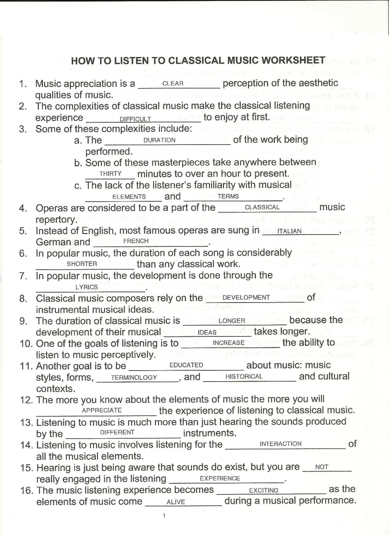 music appreciation exam 2 answers