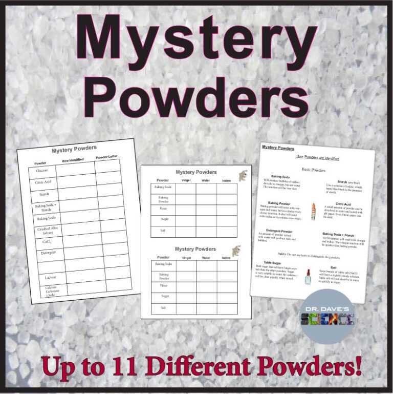 mystery powders lab answers