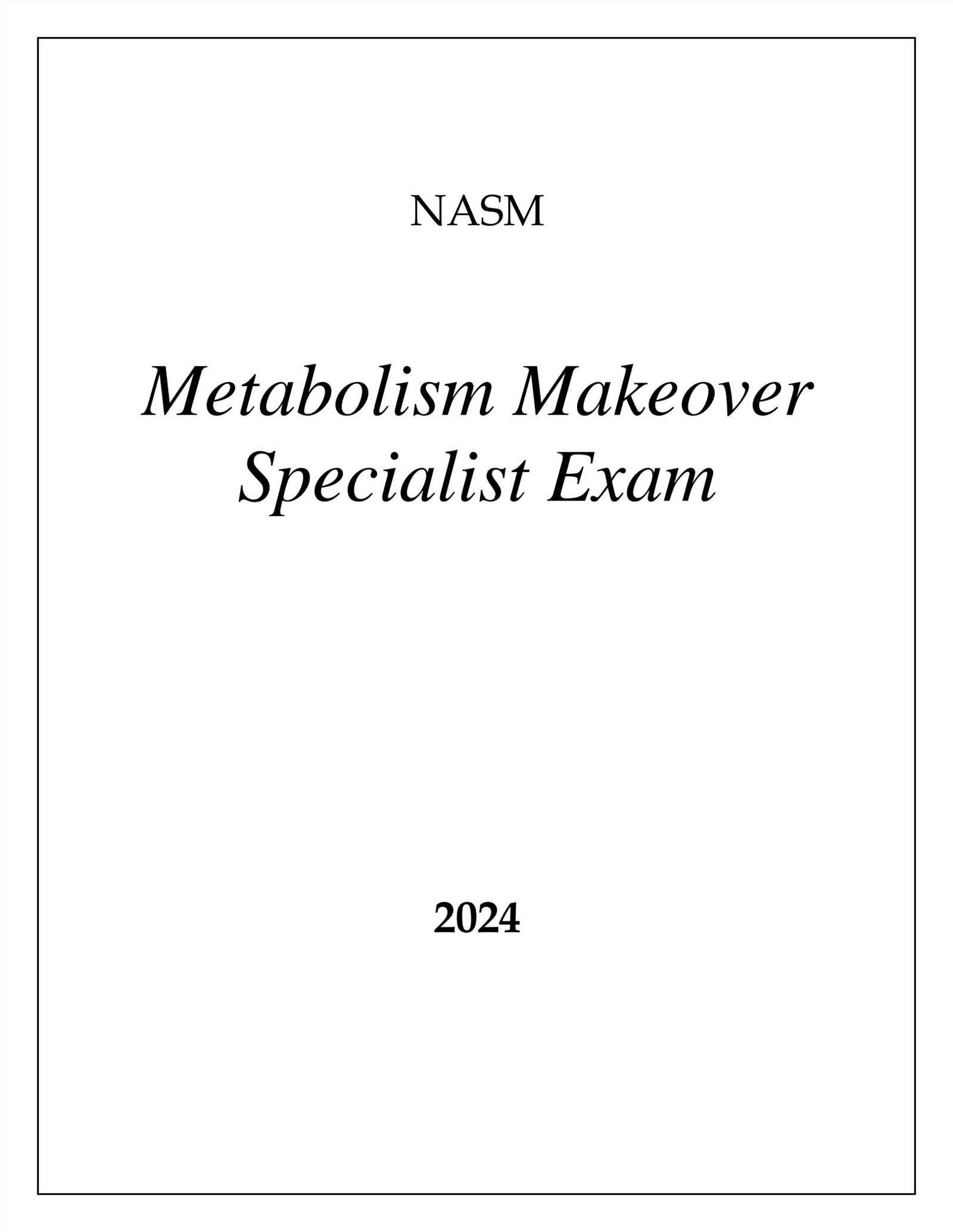 nasm weight loss specialist exam answers