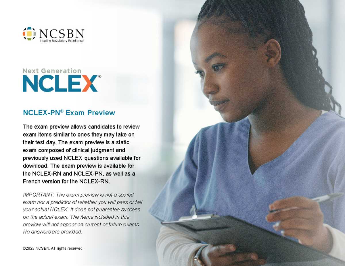 nclex exam preview ncsbn answer key