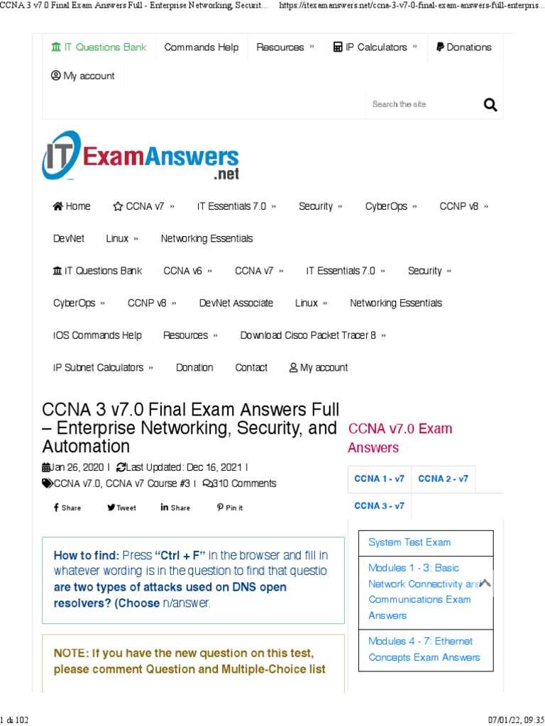 networking essentials 2.0 final exam answers