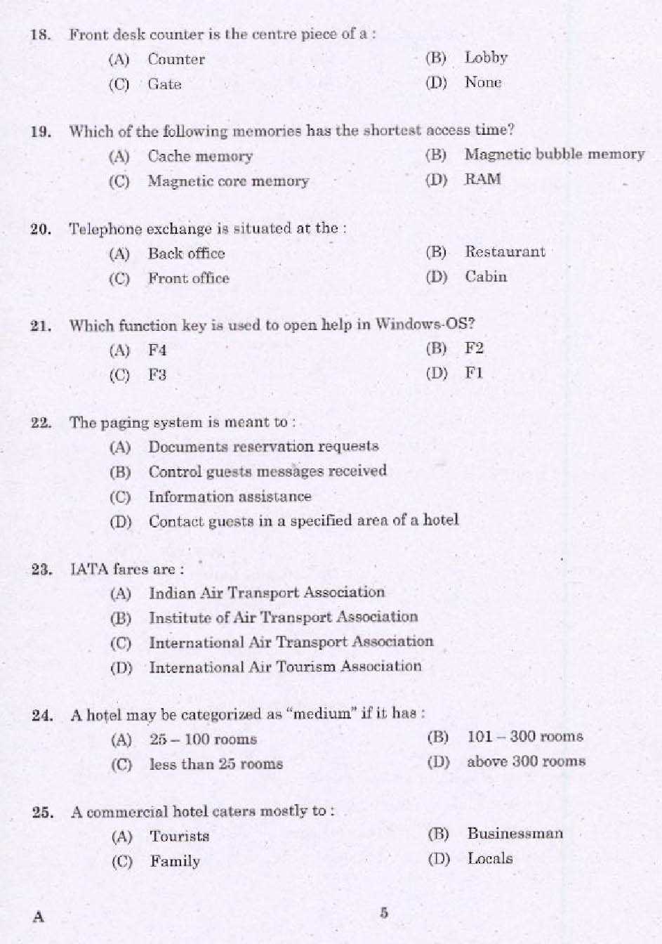 office assistant exam questions and answers