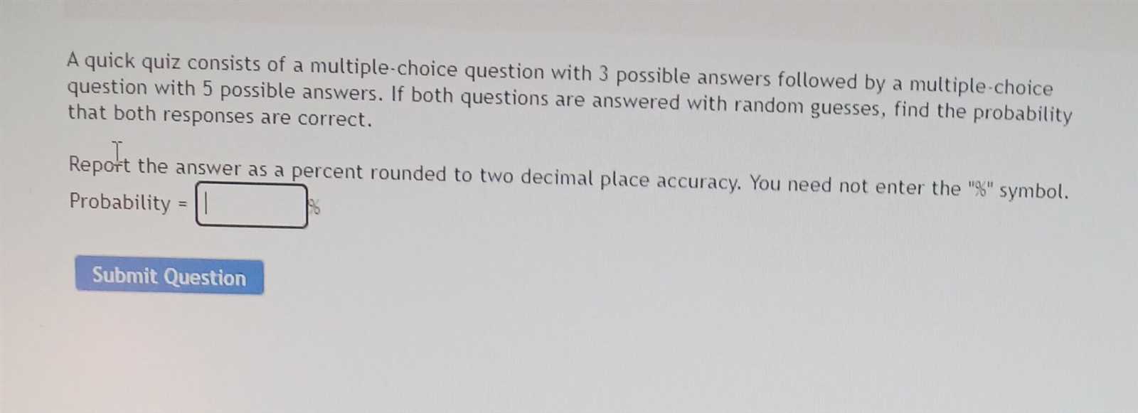 on a multiple choice exam with 3 possible answers