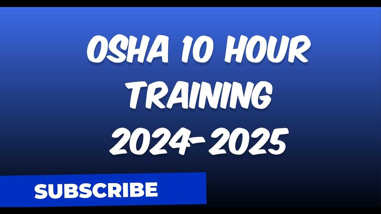 osha 10 final exam answers 2025 general industry