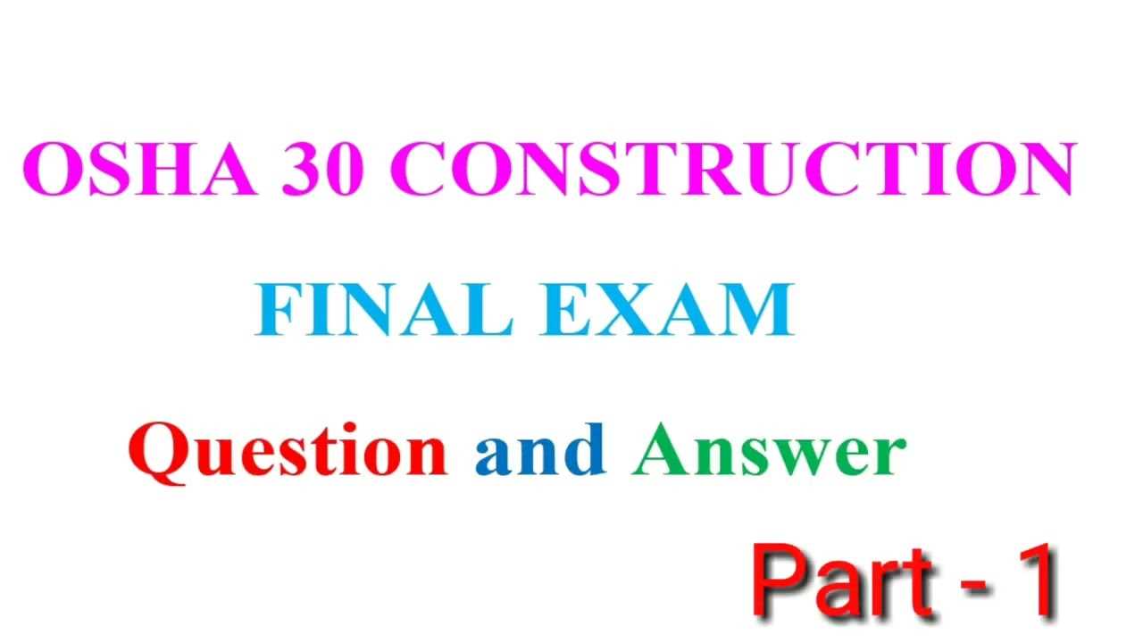 osha 10 test questions and answers