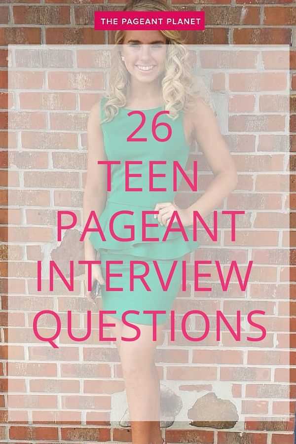 pageant interview questions and answers