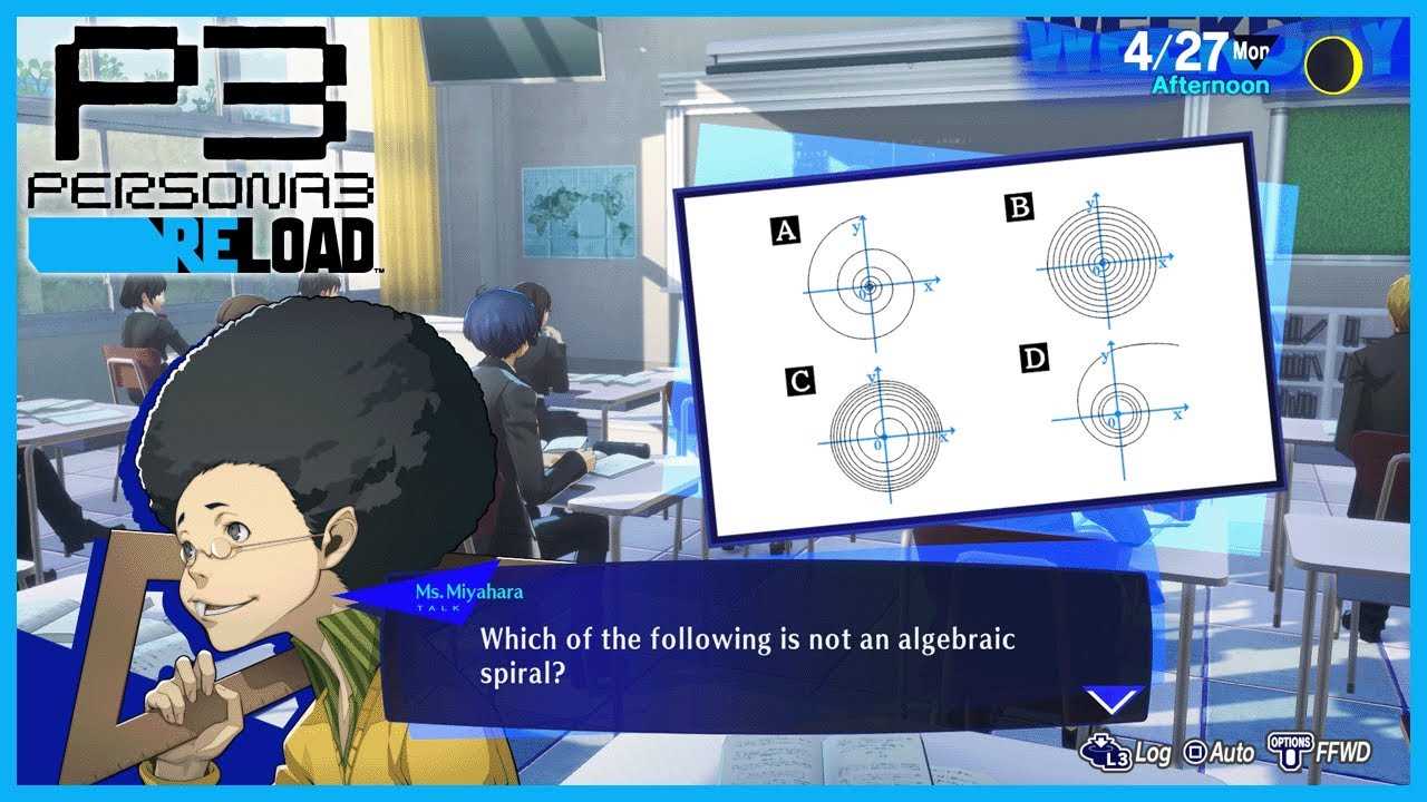 persona 3 reload exam answers