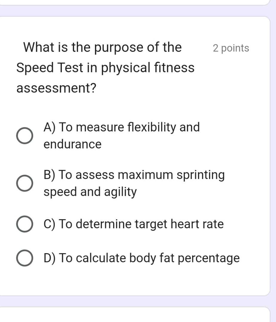 personal fitness final exam answers