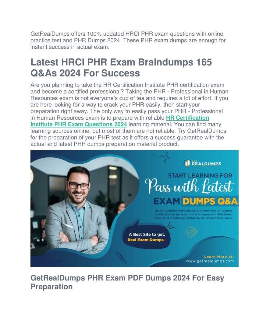 phr exam questions and answers