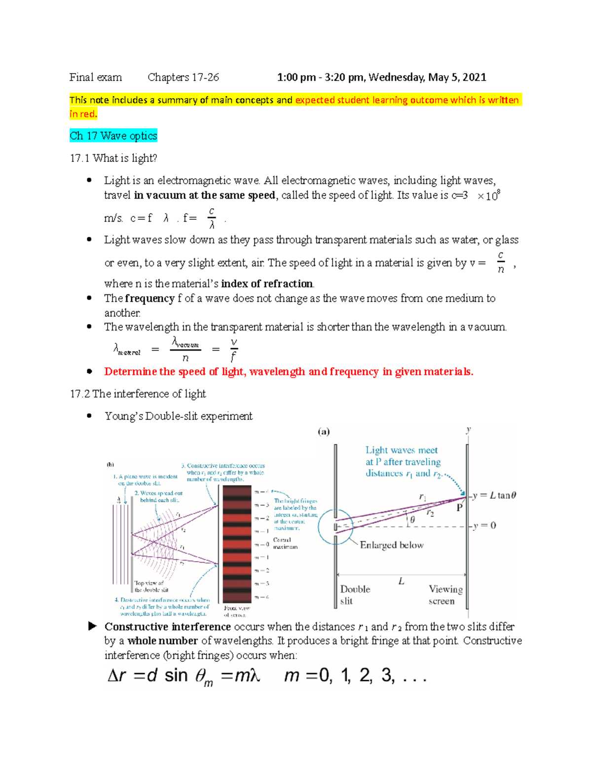 physical science chemistry study guide final exam