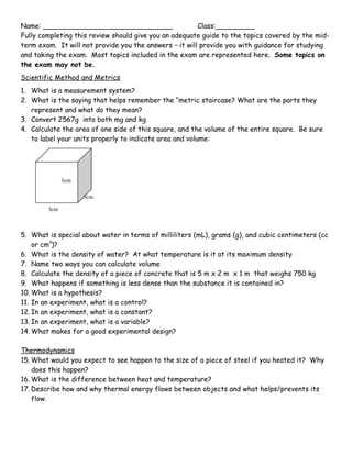 physical science final exam study guide with answers