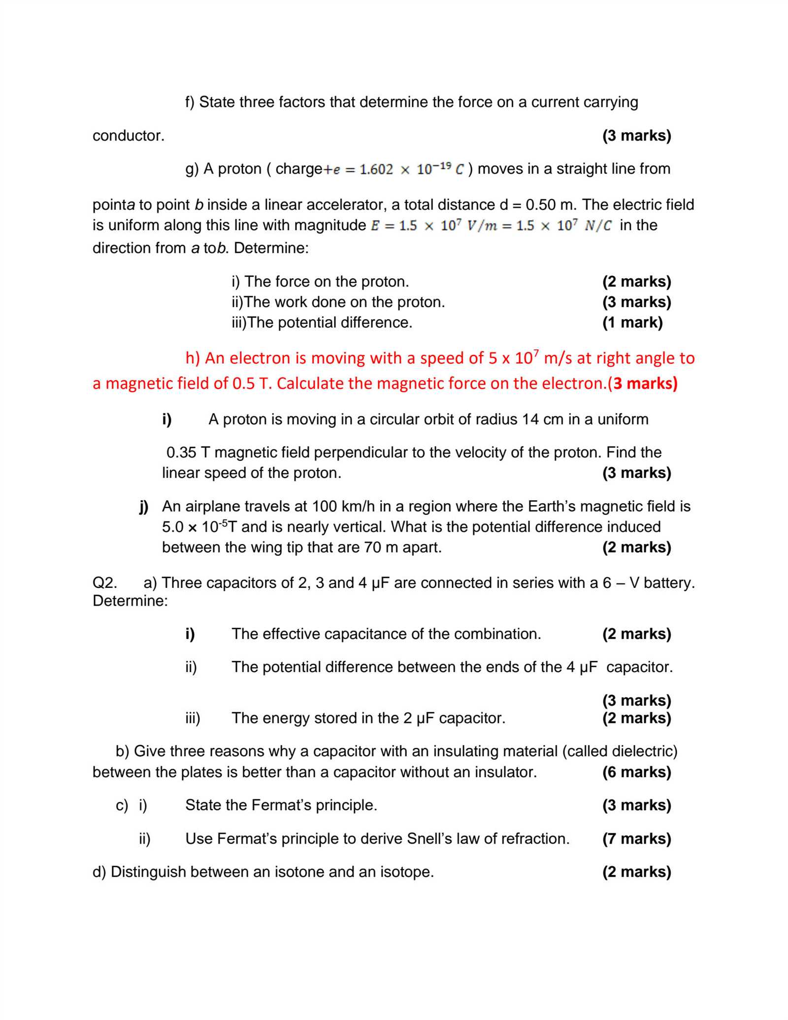 physics 1 final exam with answers