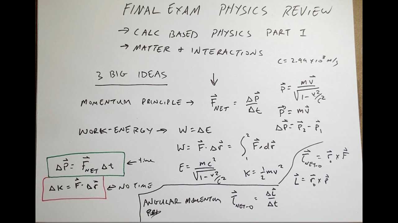 physics semester exam review answers