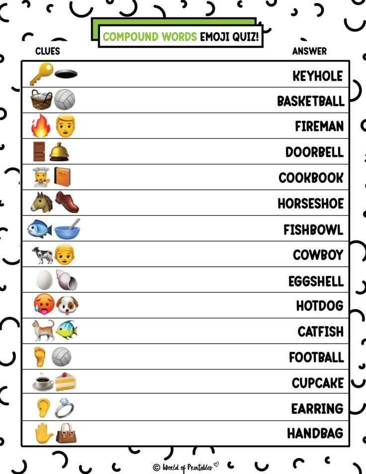 picture word game answers